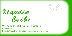 klaudia csibi business card